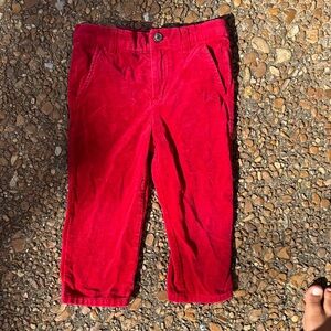 Gymboree Red “velvet” pants size 2